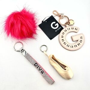 Girly & Glam Pink Keychain Bundle - Lot of 4 (NWT GUESS)